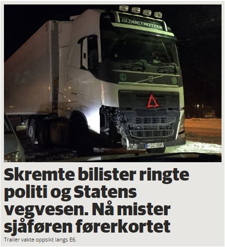 Skremte bilister ringte politi og Statens vegvesen. Nå mister sjåføren førerkortet - Fremover.no